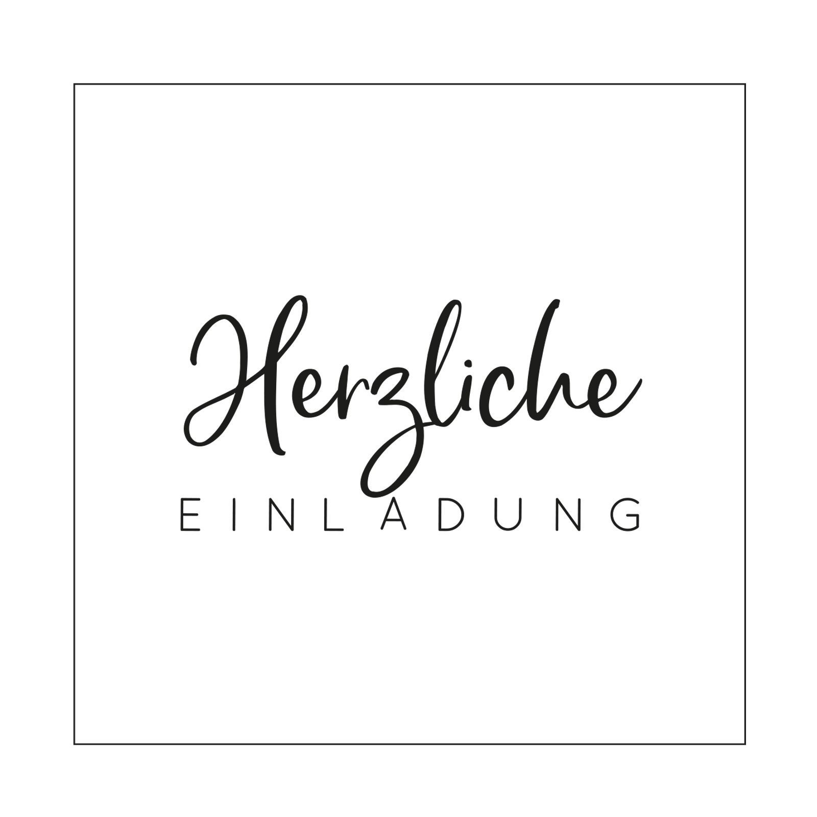 Prägeschablone Herzliche Einladung Mundart Stempel Embossingfolder 15x15cm