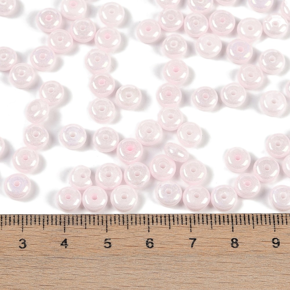 Glasperlen Donut Rondell opak Pastell 6,5x3mm 100 Stück Glasperlen Donut Rondell opak Pastell 6,5x3mm 100 Stück