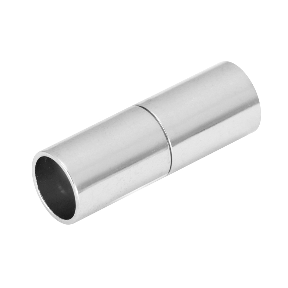 Magnetverschluss Röhre Kappel 10 mm, silber glänzend