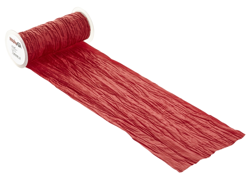 Tischband Fripe, 20 cm breit, rot, per m