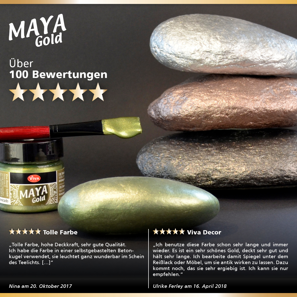  Maya Gold, 45ml  Metallicfarbe 