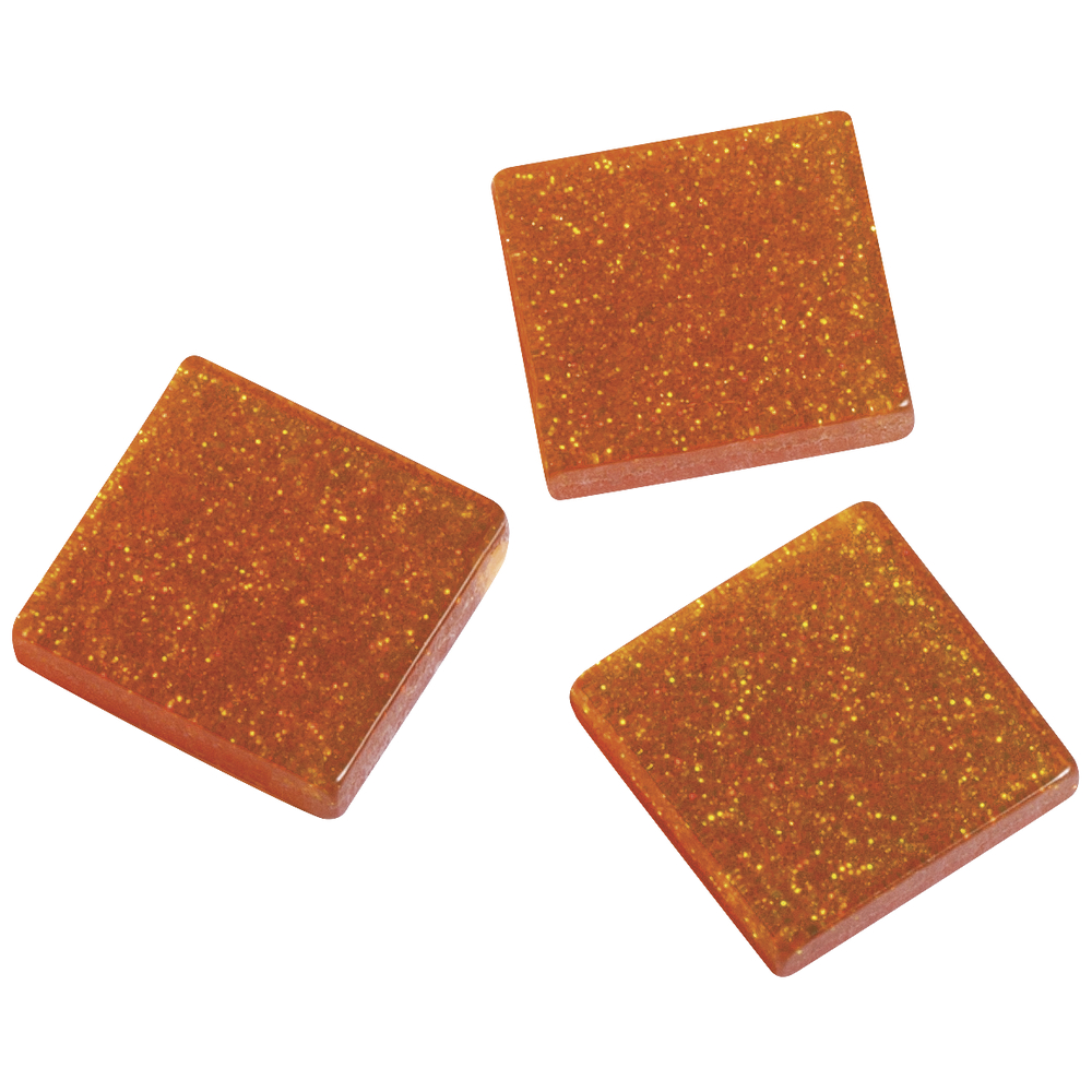 Acrylmosaik glitter orange 1x1cm, 50g/ca.205 Stk. Acryl-Mosaik