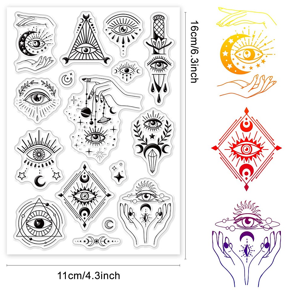 Silikonstempel Witch Tarot Egypt Mystery Gothic 160x110x3mm Silikonstempel Witch Tarot Egypt Mystery Gothic 160x110x3mm
