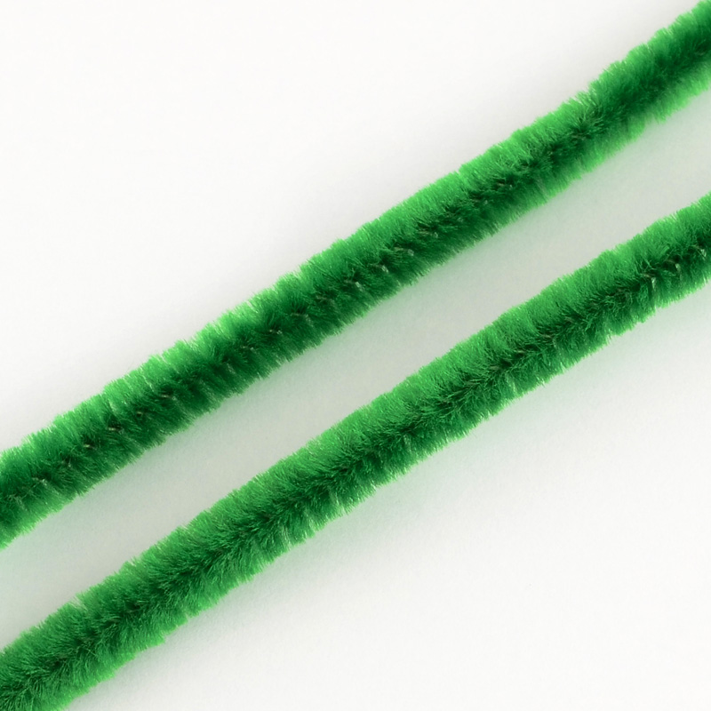 Chenille- Pfeifenputzer Dunkelgrün 6mm 30cm Großpackung 100 Stück