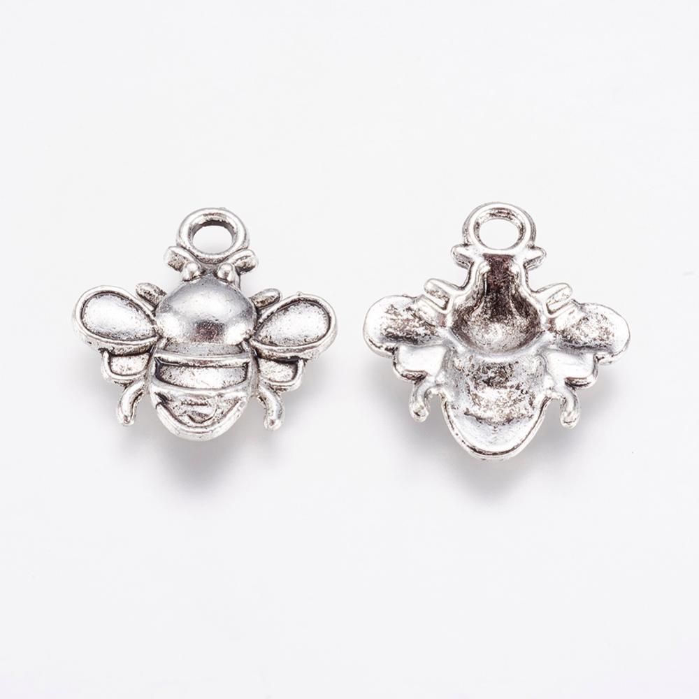 Anhänger Biene 21x19mm metall antiksilber Charms Schmuckanhänger per Stück Anhänger Biene 21x19mm metall antiksilber Charms Schmuckanhänger per Stück