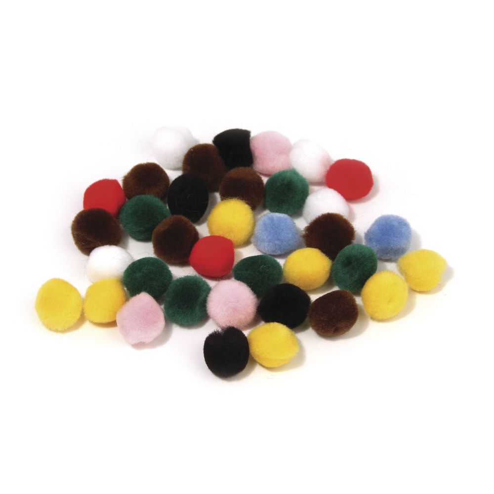 Pompons 7mm bunt Puschel Pompons Plüschball Bommel Plüsch Pompons 