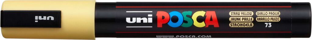 UNI POSCA Marker PC-5MC STROHGELB mittelfeine Spitze 1,8 - 2,5mm