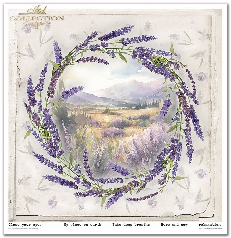 Scrapbookingpapier Set Provence scented with lavender 310x320 mm 11 Blatt