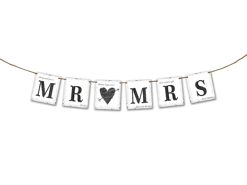 Wedding Banner, 77 cm, per Stück