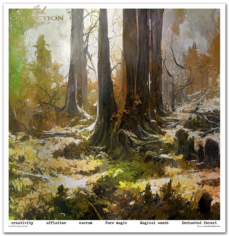 Scrapbooking-Papier Set Mysterious Forest 10 Stk/Pkg. 30x30cm 200g