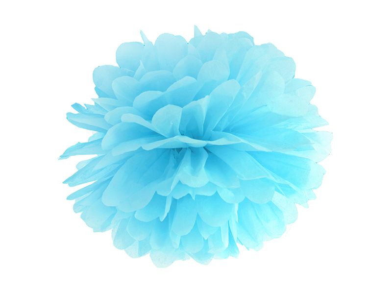 Tissue Pompom himmelblau Löschpapier-Pompons