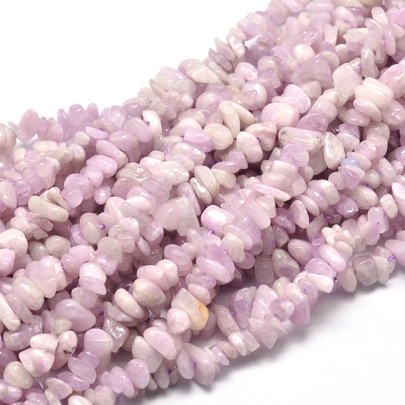 Kunzit Edelstein-Splitterkette 5-14mm, 40cm lila/rosa Lithion-Amethyst Lithiumamethyst Spodumenamethyst Triphan