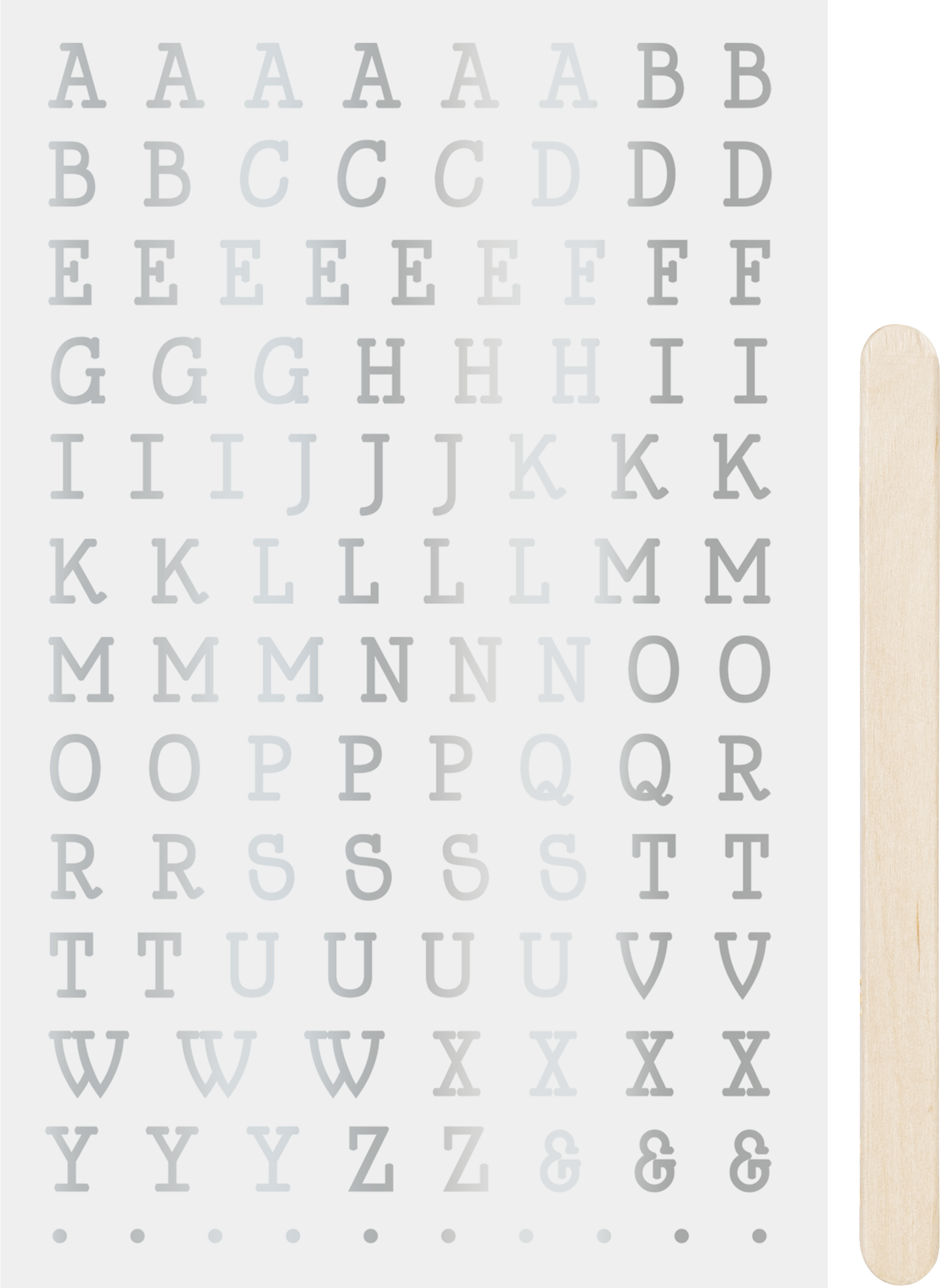 Rubbel-Sticker "Alphabet 2" 10x19cm