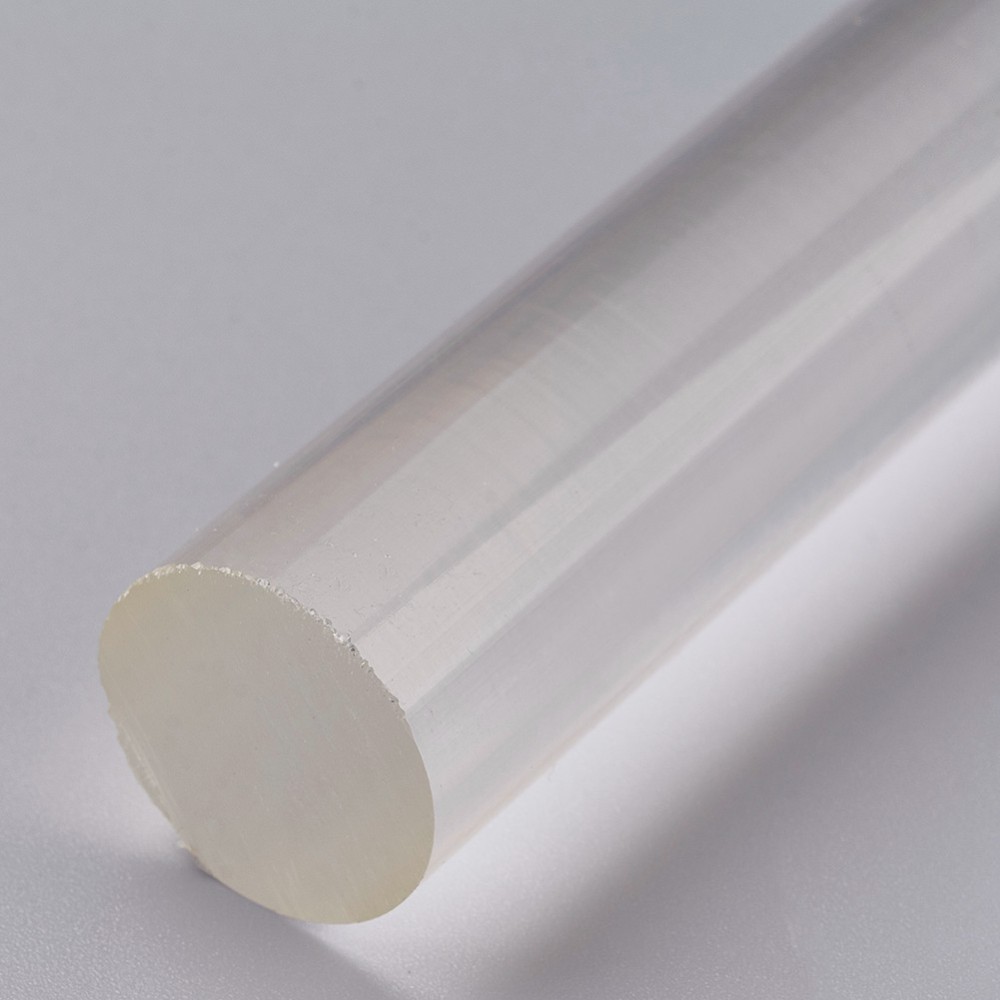 Acrylroller   massiv glatt transparent 197x20mm  
