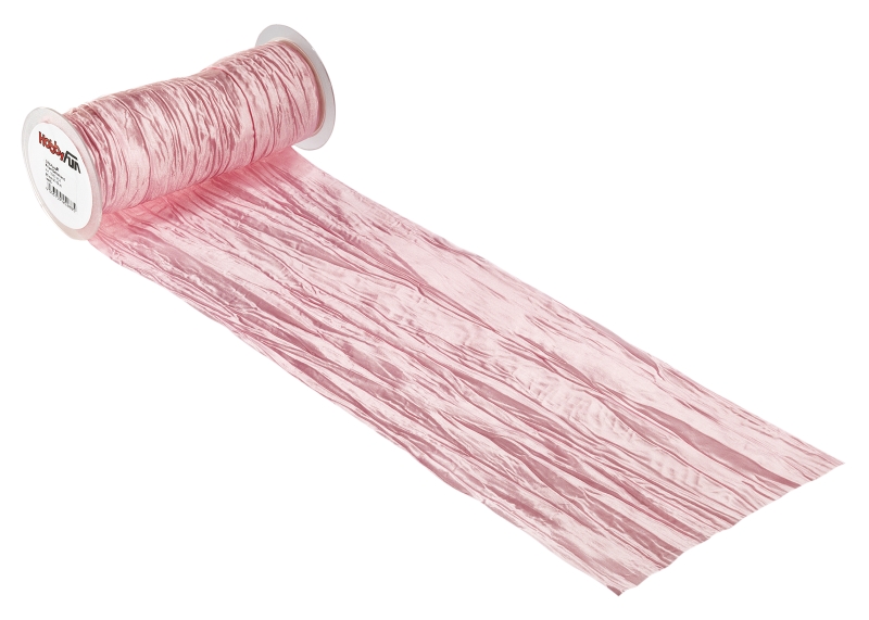 Tischband Fripe, 20 cm breit, rosa, per m