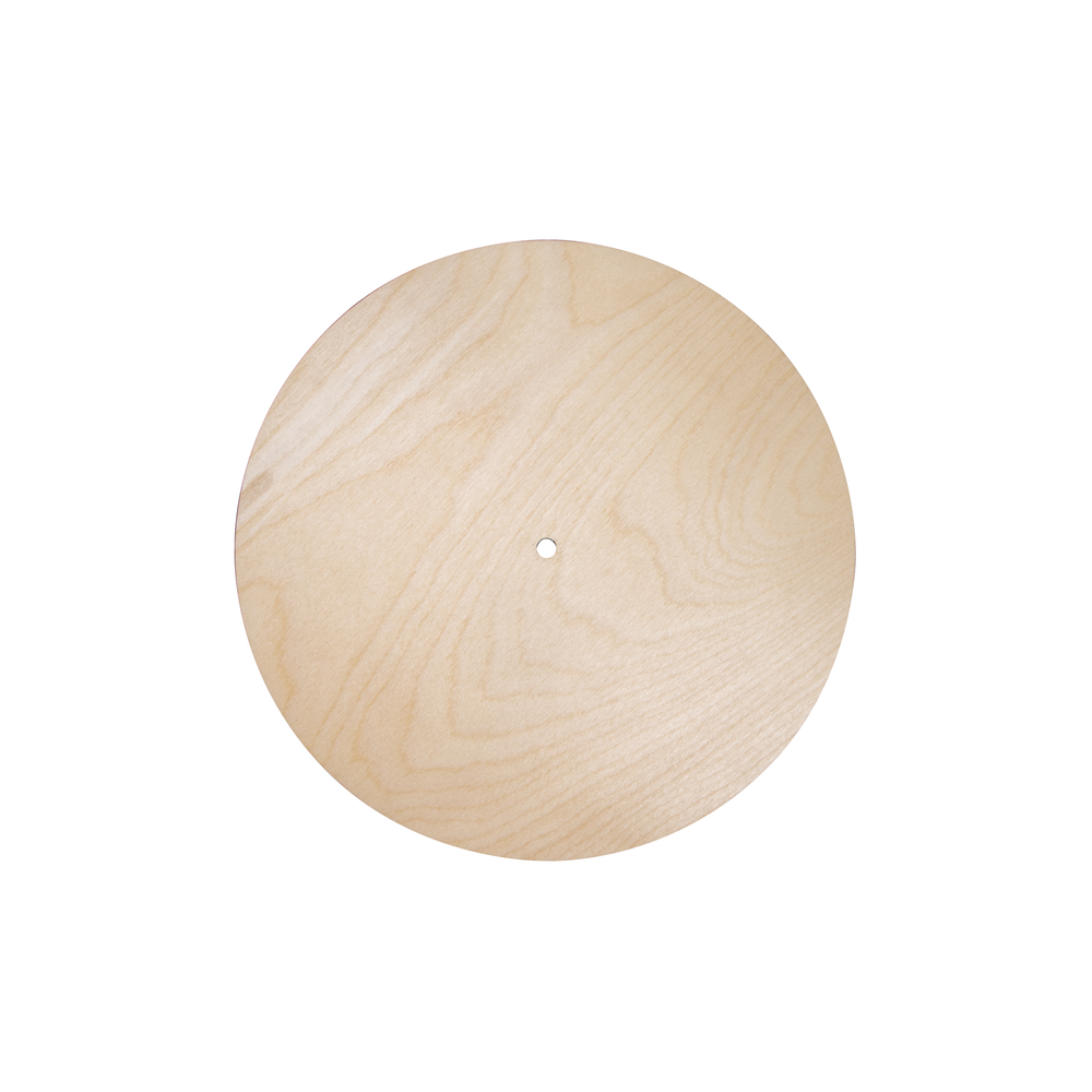 Holzplatte rund , Lochbohrung 7,6mm, 6mm dick, roh