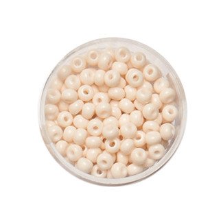 Rocailles creme opak matt 2,6mm, 17g/Dose, Seed Beads Glasperlen 