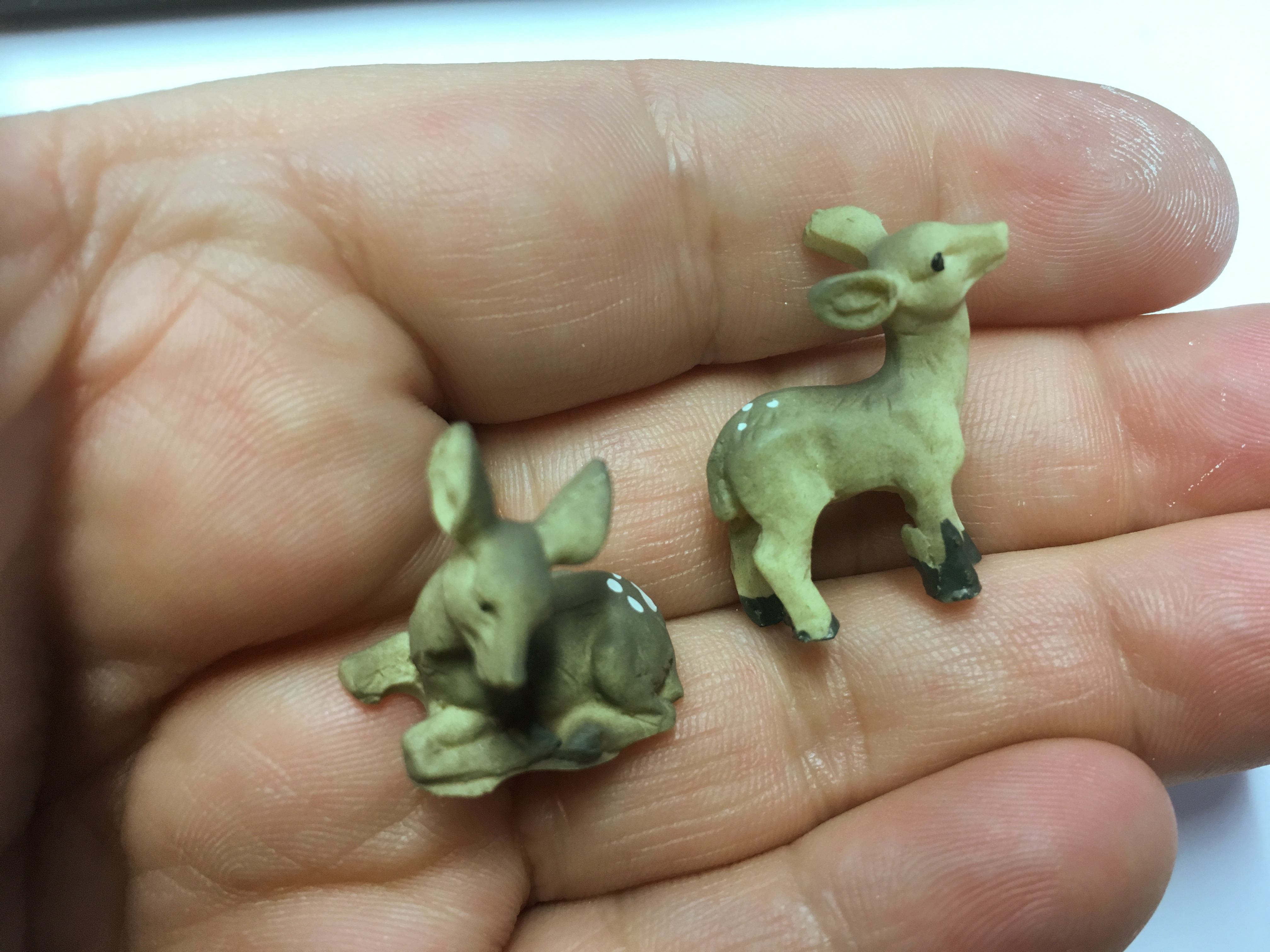 Mini Rehkitz, 2er Set, 2,7 cm, Minifiguren, kleine Tiere