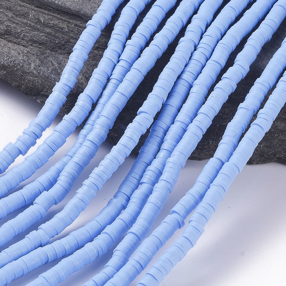 Heishi-Perlen Polymerclay Perlenscheiben 4x1mm 380-400Stk/Strang Heishi-Perlen Polymerclay Perlenscheiben 4x1mm 380-400Stk/Strang