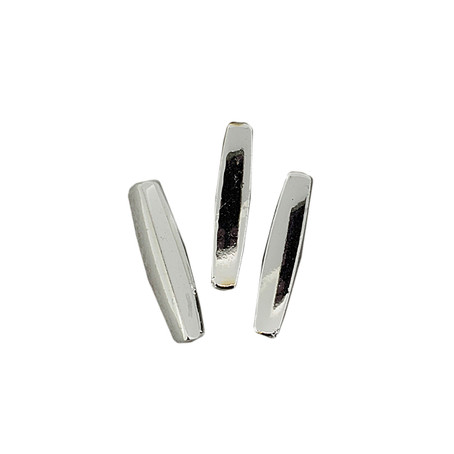 Wachsperle Röhre 4x18mm, 30Stk./Dose, silber