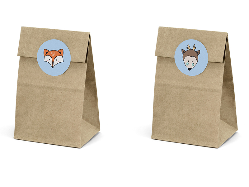 Treat Bags Taschen Kraftpapier Tüten Woodland Sticker