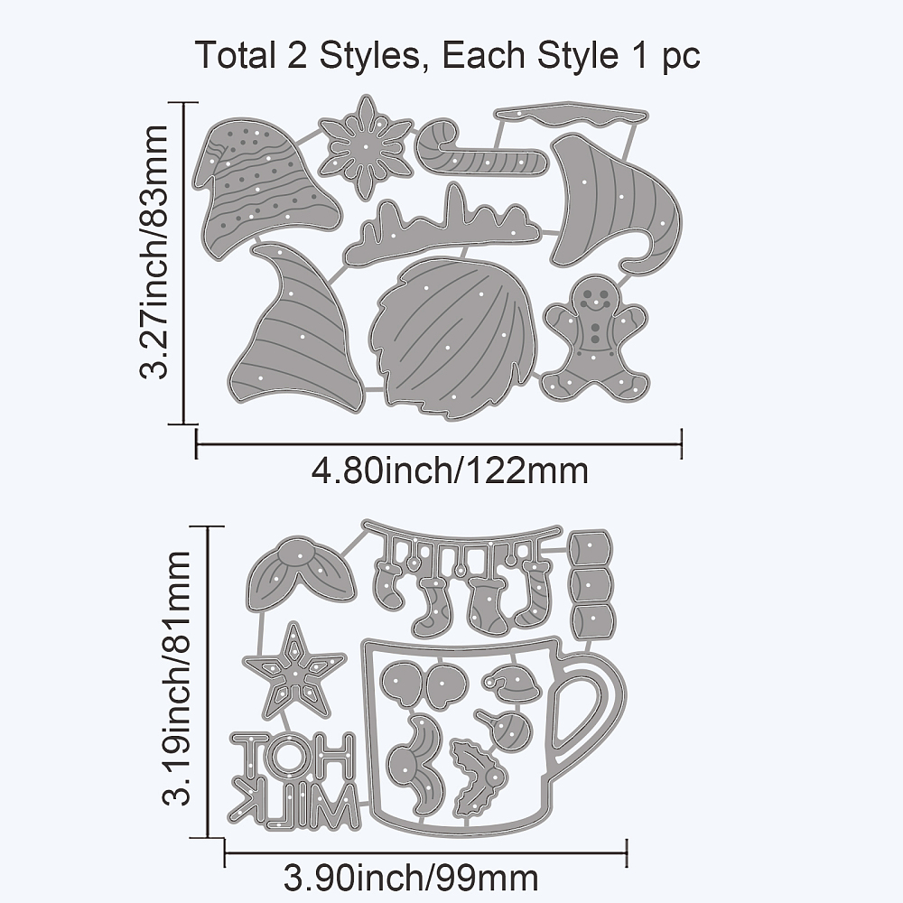 Stanzschablone Wichtel in Tasse 99~122x81~83mm