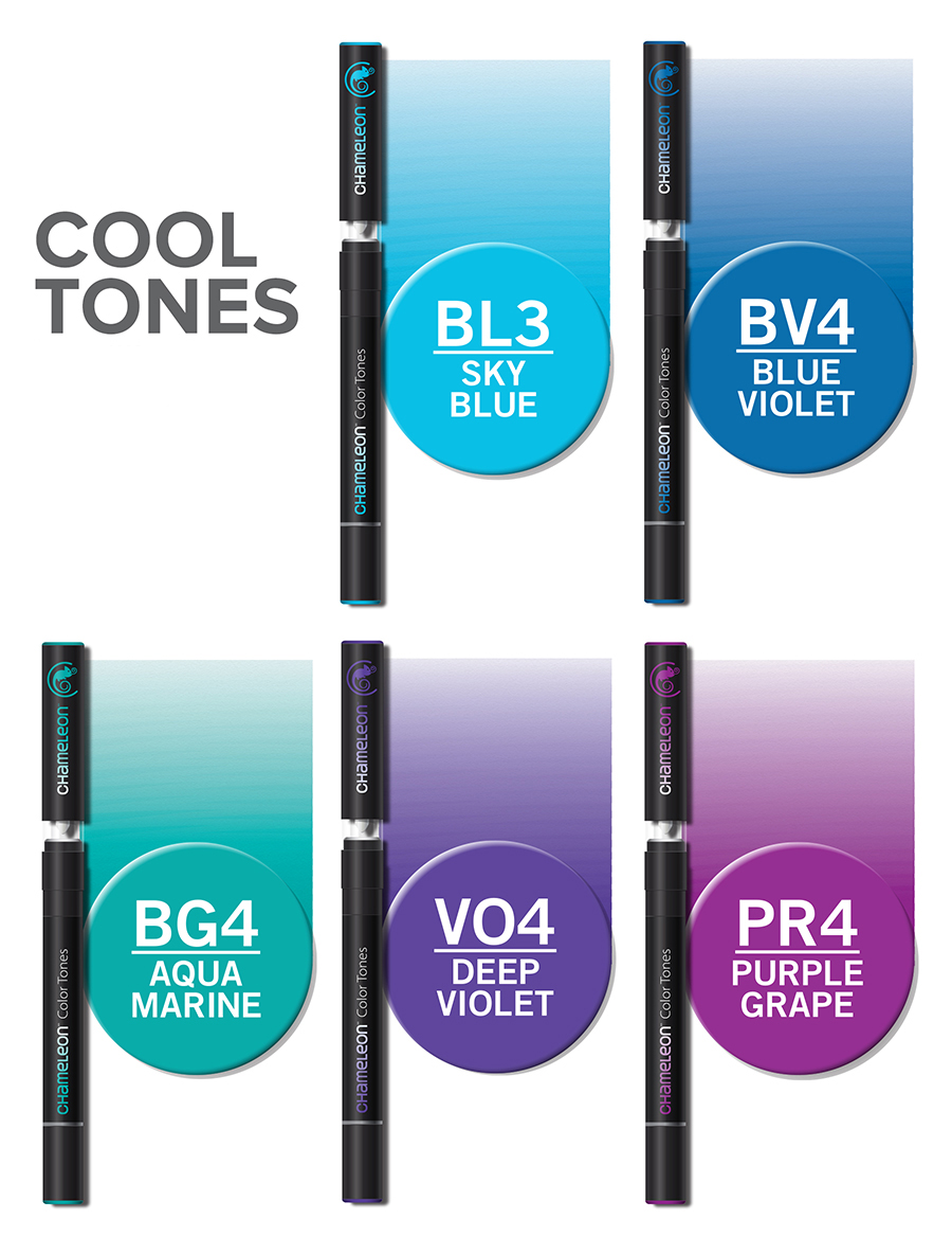 Chameleon Marker Cool Tones Einzelstift Stift Farbverlaufstift 1 Stück