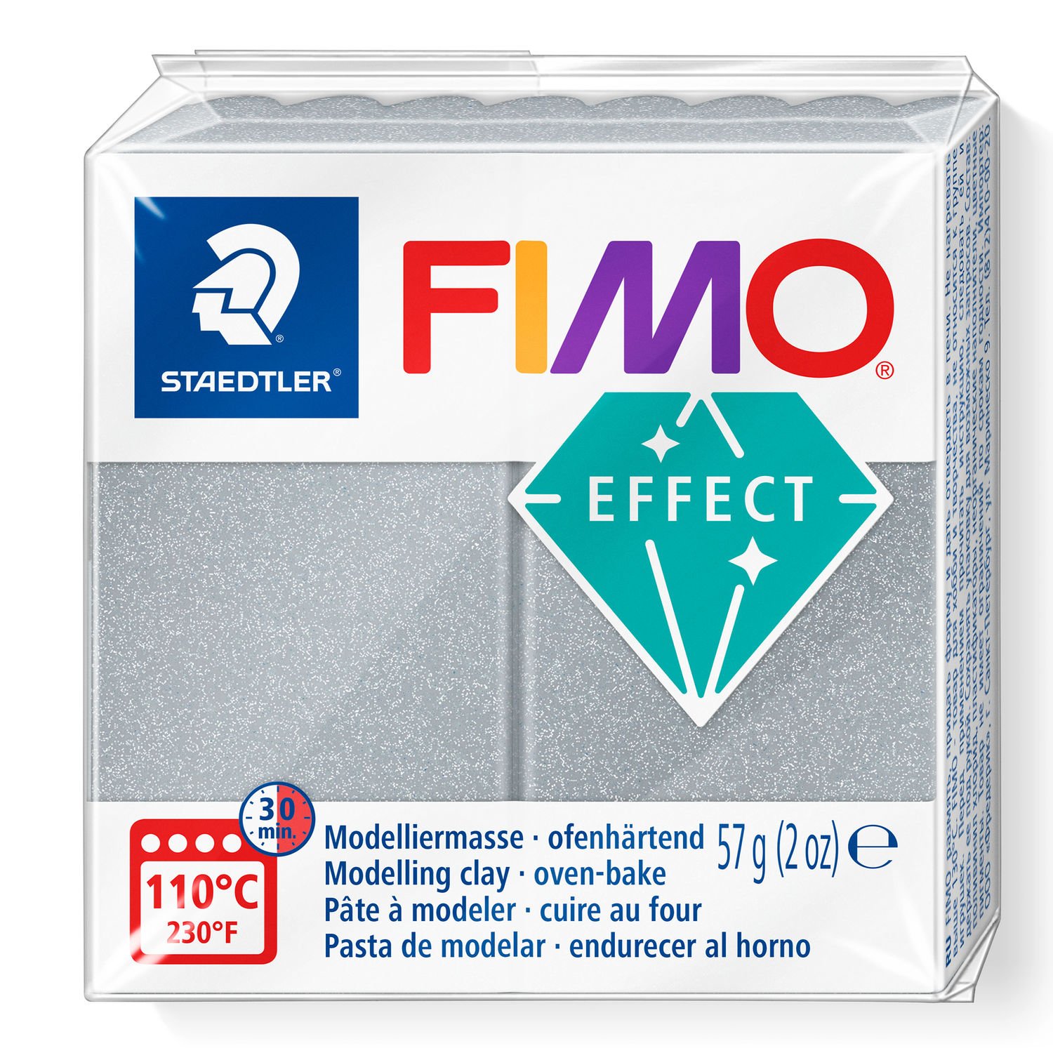 Fimo Effect  Metallic silber