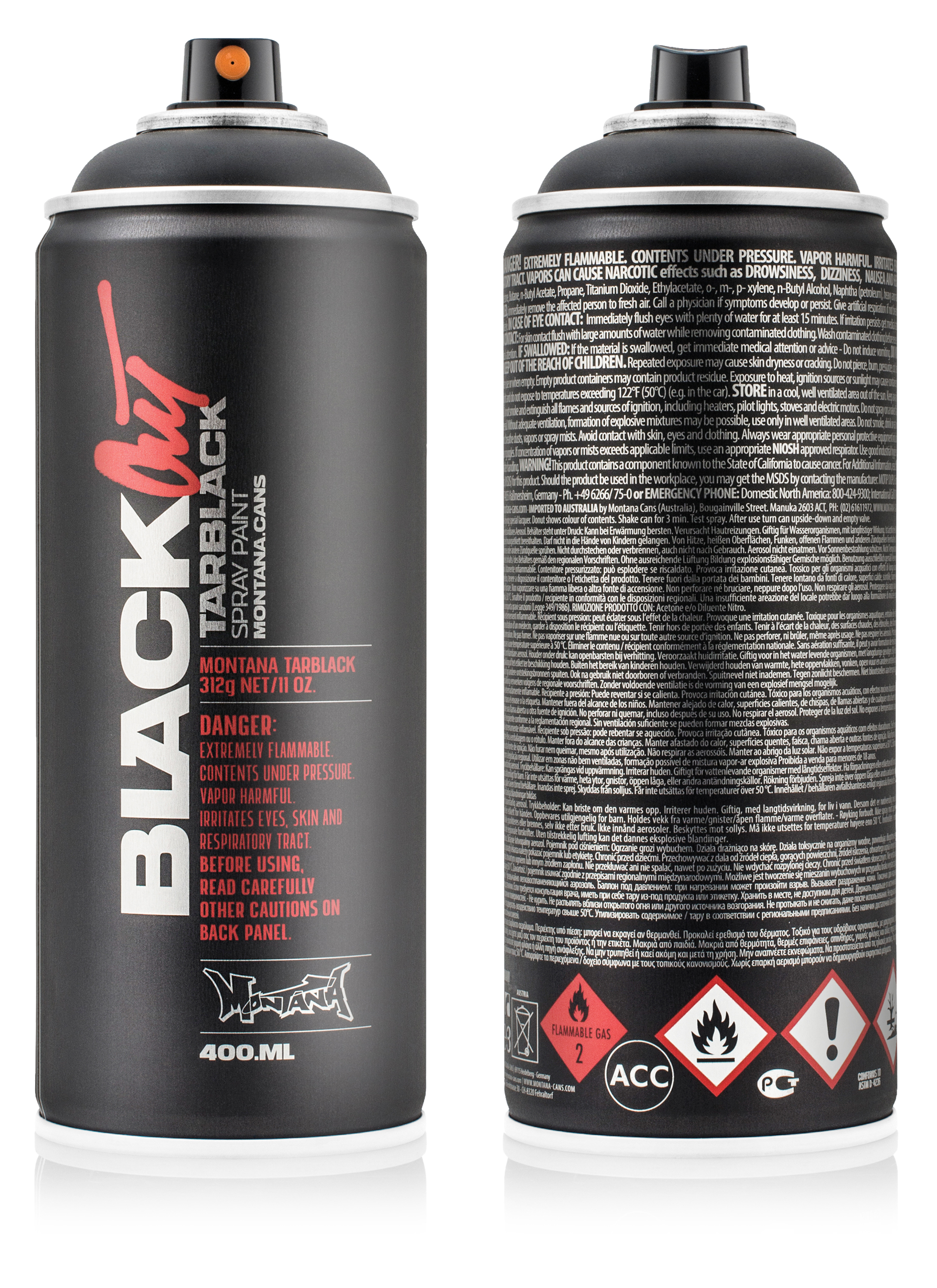 Montana Cans Whiteout/Blackout Sprühfarbe 400ml Montana Cans Whiteout/Blackout Sprühfarbe 400ml