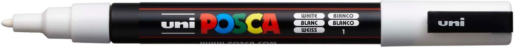 UNI POSCA Marker PC-3M WEISS Rundspitze 0,9-1,3mm UNI POSCA Marker PC-3M WEISS Rundspitze 0,9-1,3mm