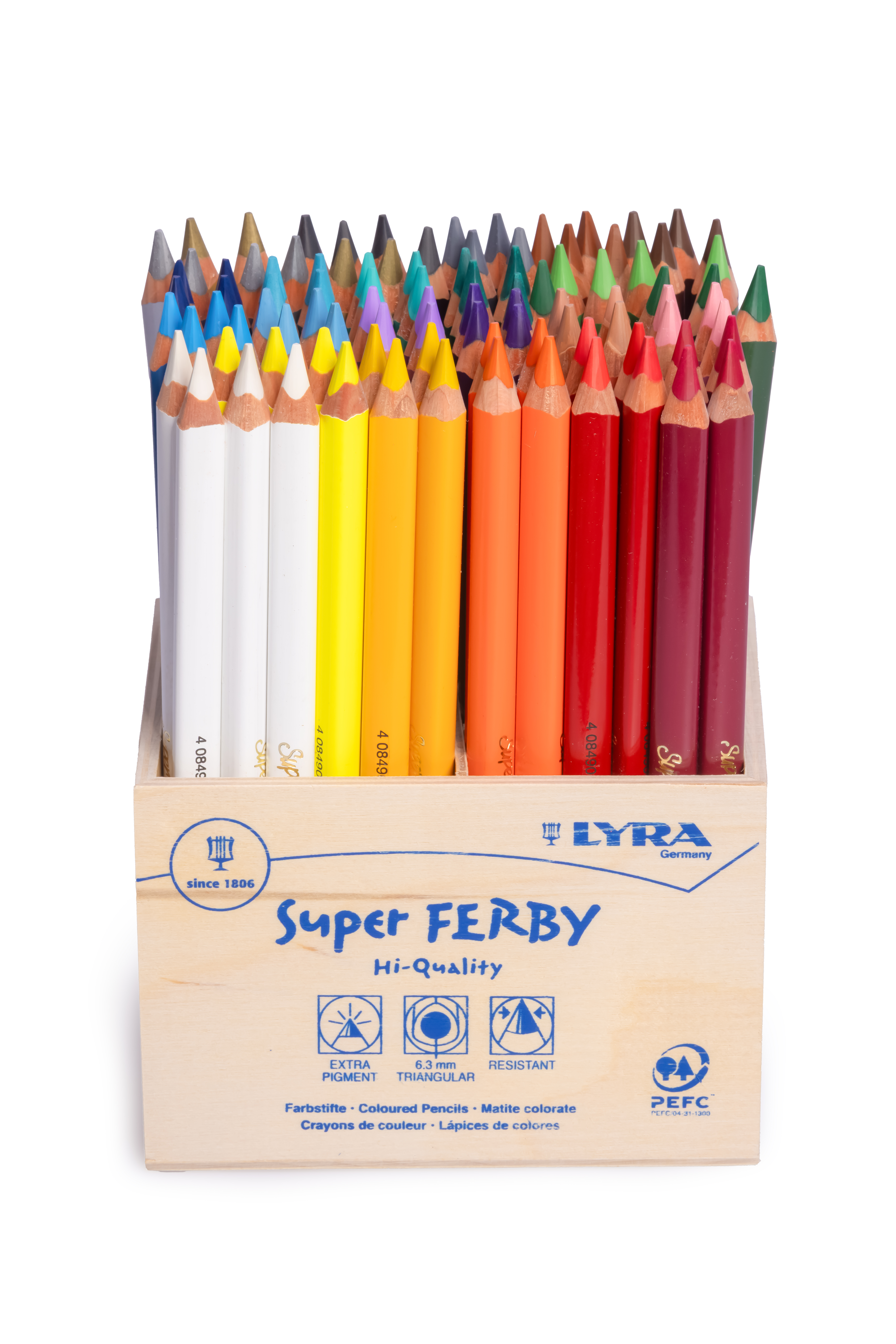 LYRA Super Ferby Buntstifte SET Holzdisplay 96 Stück