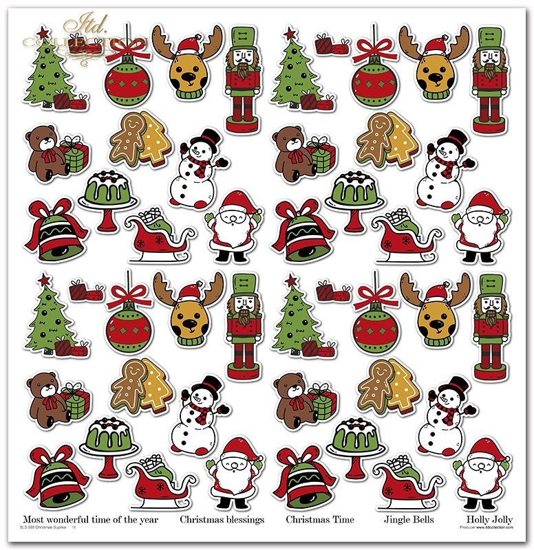 Scrapbooking-Papier Set Christmas Surprise 31x32cm 200 g/m2 11 Blatt 