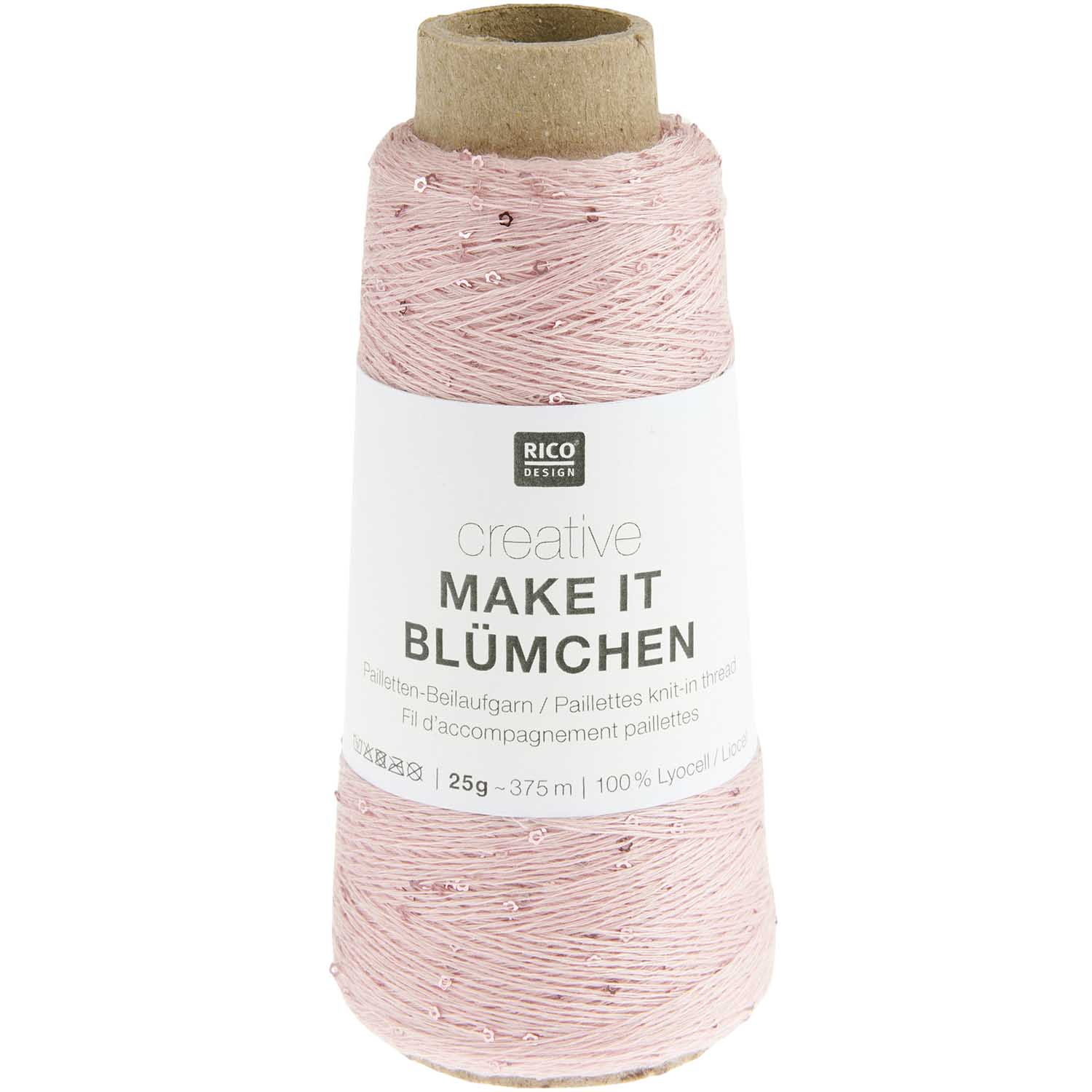 Creative Make It Blümchen Beilaufgarn mit Pailletten 25g 375m 