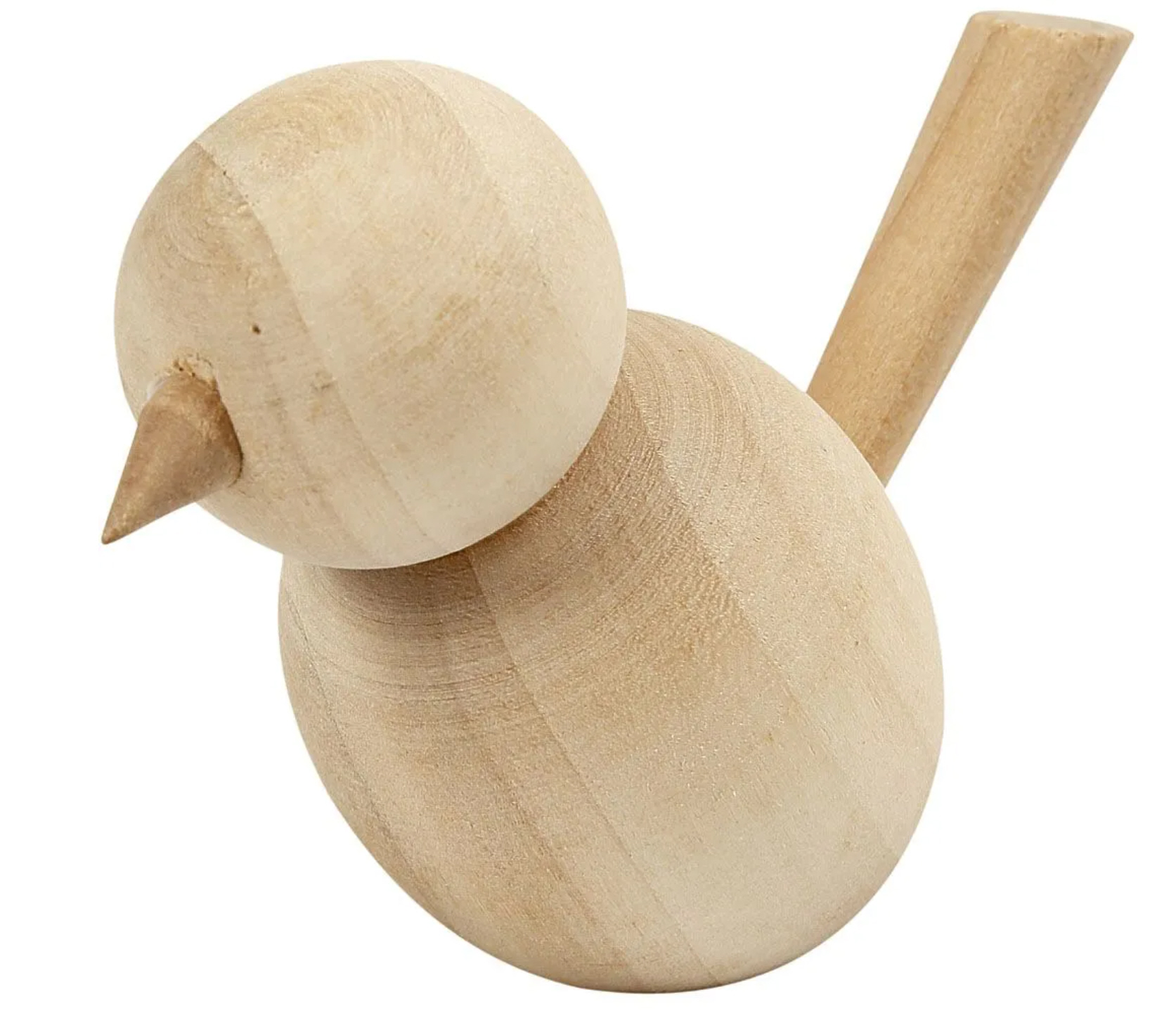 Vogel aus Holz natur 7,6cm 1 Stück Vogel aus Holz natur 7,6cm 1 Stück