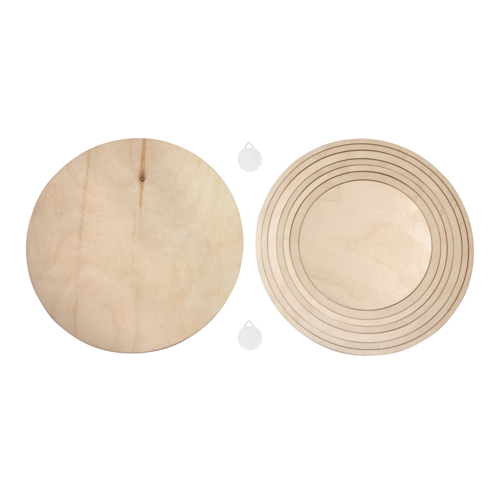 Holzplatten/ Holzringe 10 teiliges Bastelset 14,9cm-24,7cm