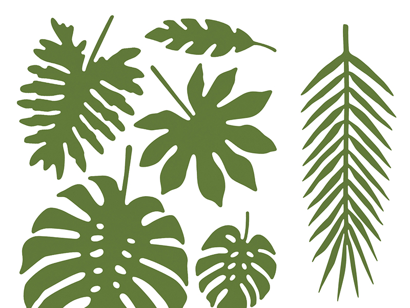 Papierdekoration Blätter Tropical Leaves Aloha Dekoration Girlande Blättergirlande