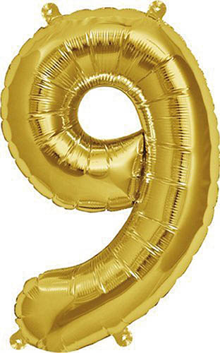 Foil Balloons Folienballone Alphabet ABC Buchstaben Zahlen gold 14"