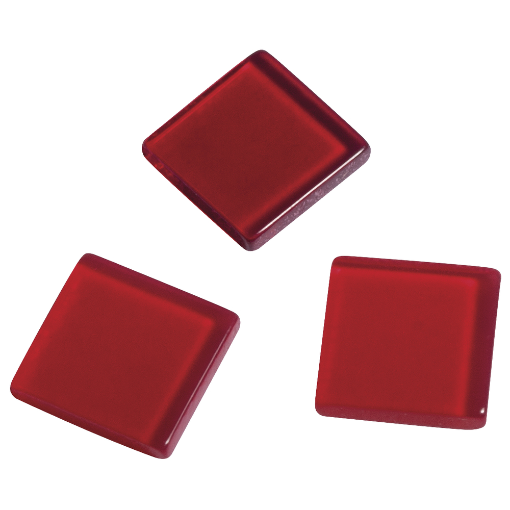 Acrylmosaik transparent klassikrot, 1x1 cm, 50 g/ ca. 205 Stück Acryl-Mosaik