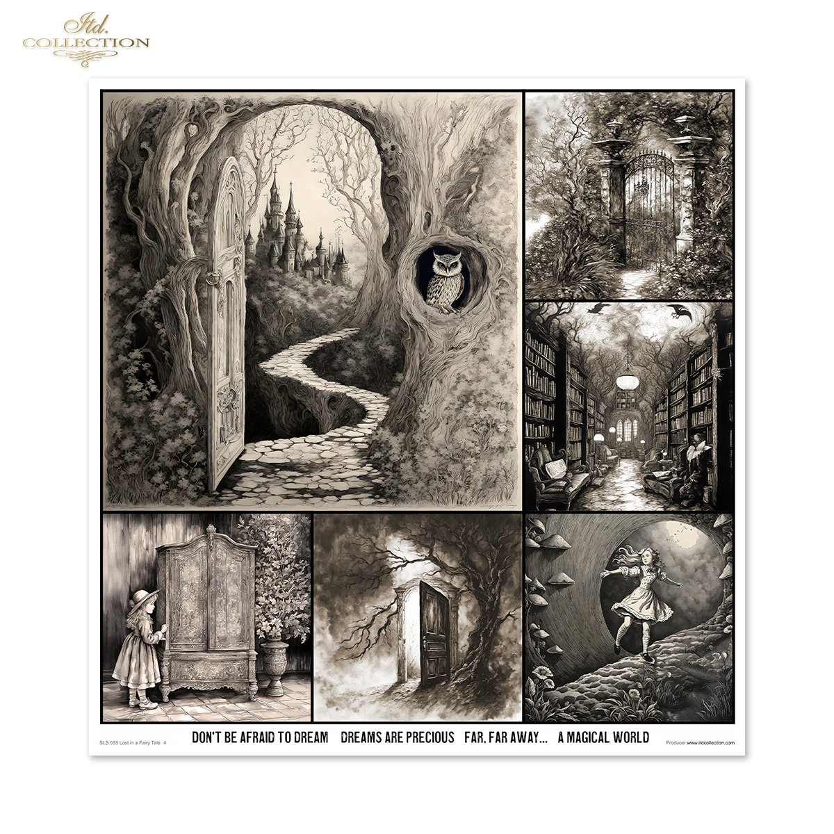 Lost in a Fairy Tale Scrapbooking Papier-Set  200 g/m2 310x320 mm 11 Bögen