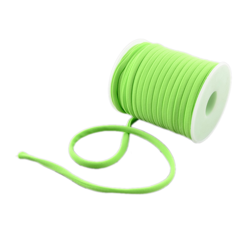 elastische Seidenkordel 5x3mm,  Bikini Kordel Foulard Cord, per m
