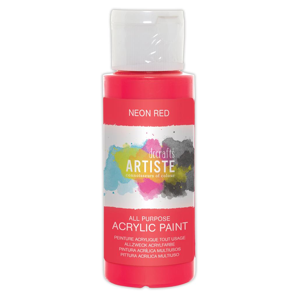 Docraft Artiste NEON Acrylic Paint Allesfarbe 59ml Docraft Artiste NEON Acrylic Paint Allesfarbe 59ml