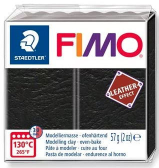 FIMO leather-effect schwarz, 57g