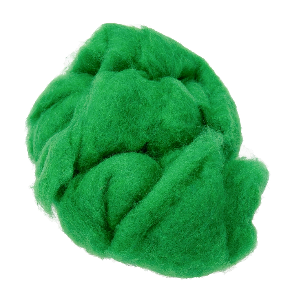 Filzwolle,grün, 50g Märchenwolle Naturwolle Schurwolle Schafwolle