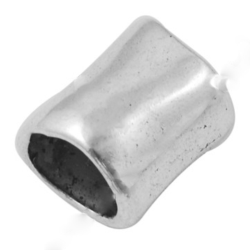 Metallhülse Tibetsilber, 14,5x12mm, 8,5 mm dm, per Stück, Röhre