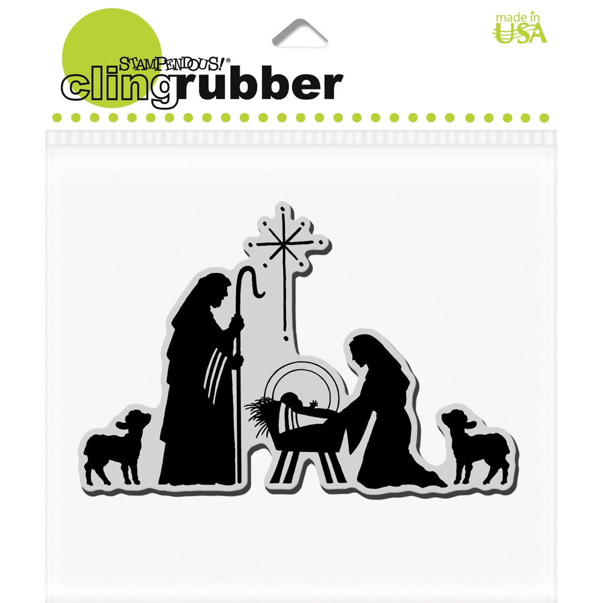 Stampendous Manger Scene Heilige Familie Krippe Gummistempel Cling Stamp 4.75"X4.5"