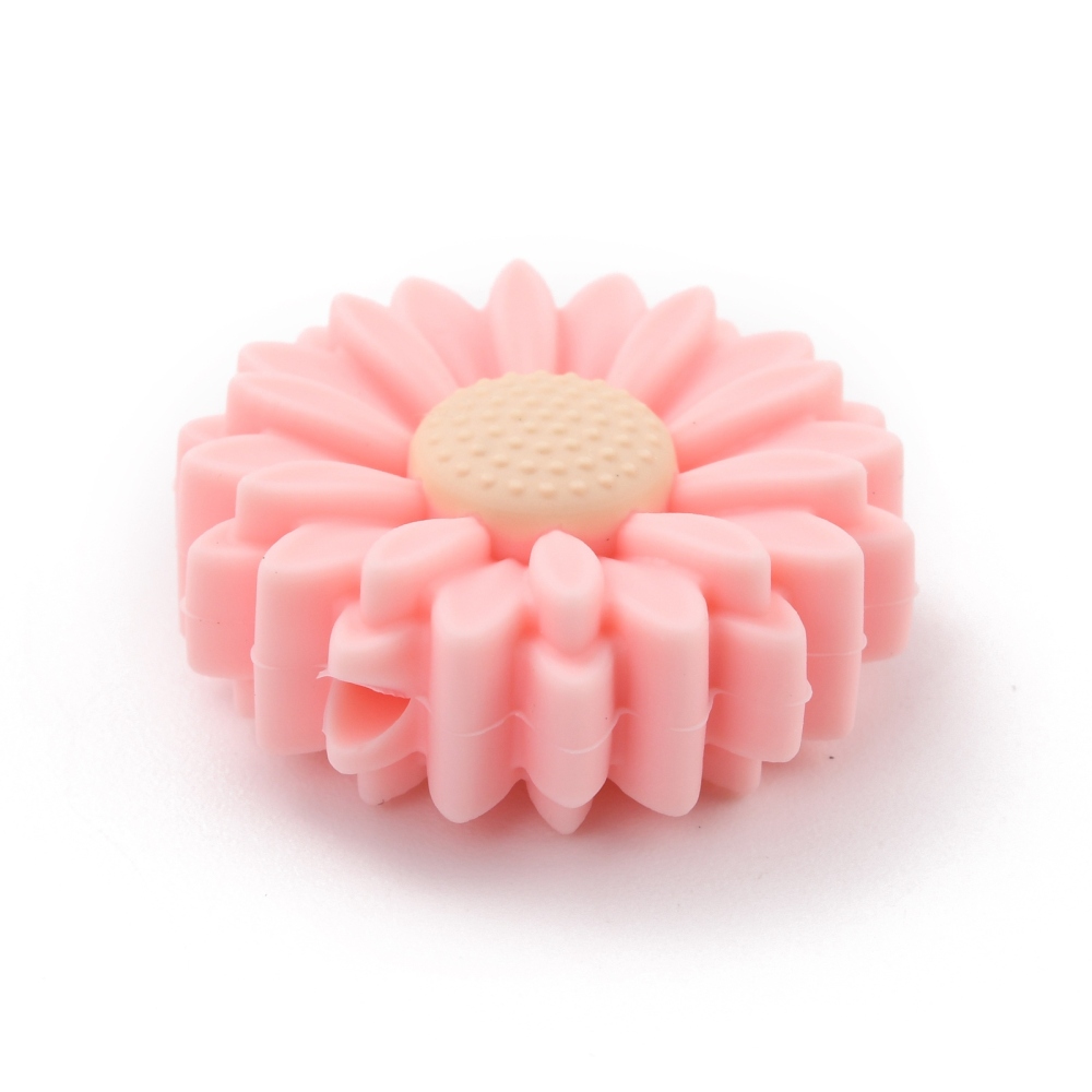 Silikonperlen Blumen 22x8,5mm Lebensmittelqualität 1 Stück 