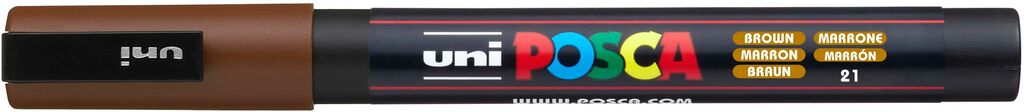 UNI POSCA Marker PC-3M BRAUN Rundspitze 0,9-1,3mm UNI POSCA Marker PC-3M BRAUN Rundspitze 0,9-1,3mm