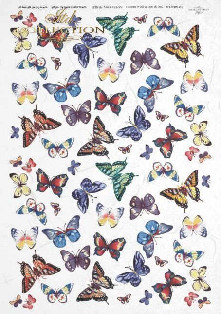 Reispapier A4 Schmetterlinge, Paper 25-30g/m2