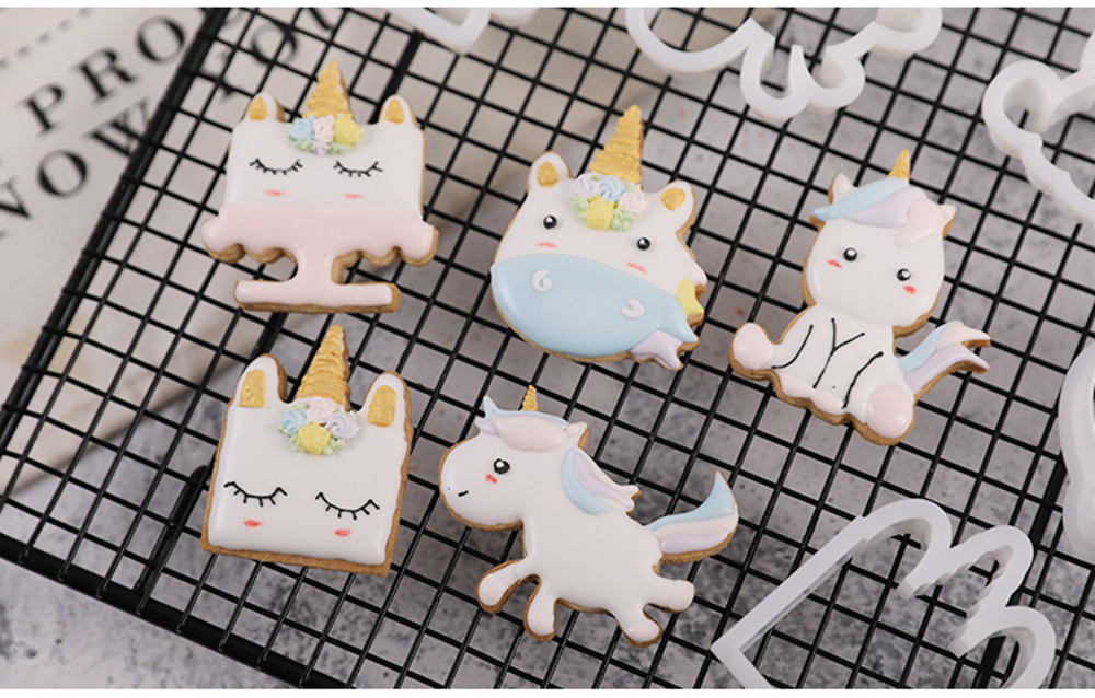 Ausstecherset Einhorn Kunststoff, 5-teilig cookie cutter Ausstechform , per Set