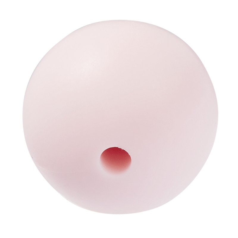 Schnulli-Silikon Perle rund 15mm Schnullerkette 4 Stück 
